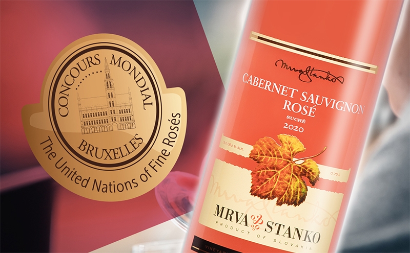 Ružový Cabernet Sauvignon zlatý na medzinárodnej výstave vín Rosé Selection 2021