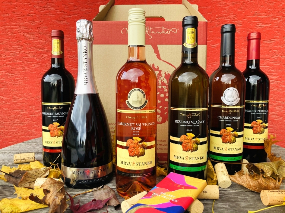 Vianočné balíčky vín MRVA & STANKO s čokoládou LYRA 2020