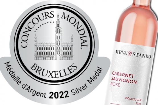 Cabernet Sauvignon rosé strieborný na medzinárodnej výstave vín Rosé Selection 2022